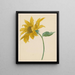 Rama con un girasol - Michiel van Huysum — cuadro enmarcado en la pared