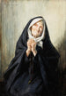 Vieja mujer rezando - Mieczysław Reyzner — vista de la obra