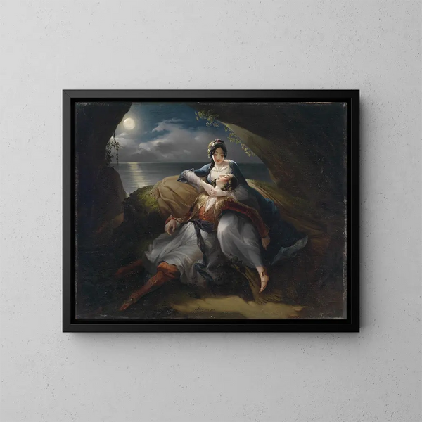 Angelika y Médor - Mihael Stroj — cuadro enmarcado en la pared