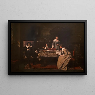 Mihly Munkcsy - Blind Milton dictating Paradise Lost to his daughters.webp