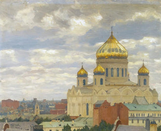 Mikhail Markianovich Germachev - View Of Cathedral Of Christ The Saviour Moscow.webp