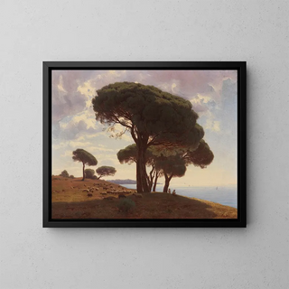 Mikhail Spiridonovich Erassi - Sdliche Kstenlandschaft mit Schafherde.webp
