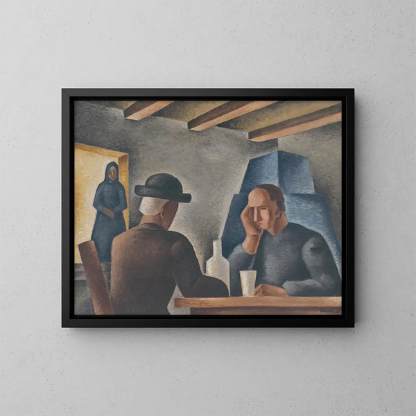 En una posada - Mikuláš Galanda — cuadro enmarcado en la pared