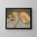 Nude female lying down - Mikuláš Galanda — framed artwork on a wall