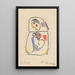 Mother with a child and a flower - Mikuláš Galanda — framed artwork on a wall