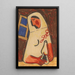 a seated woman - Mikuláš Galanda — framed artwork on a wall