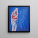 the standing Madonna with an angel - Mikuláš Galanda — framed artwork on a wall