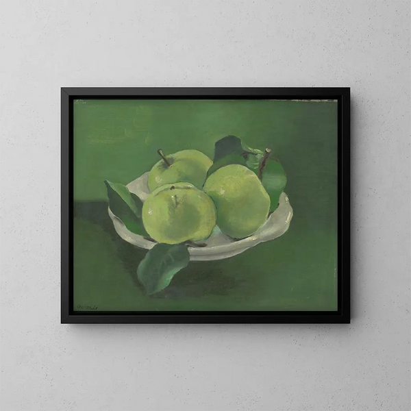 Naturaleza muerta con manzanas - Mikuláš Galanda — cuadro enmarcado en la pared