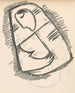 Estudio de una mujer con pañuelo compuesta en diagonal - Mikuláš Galanda — vista de la obra