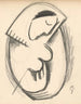 Study of a woman with her head bowed - Mikuláš Galanda — artwork view