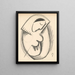 Study of a woman with her head bowed - Mikuláš Galanda — framed artwork on a wall