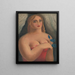 Mujer con campanulas - Mikuláš Galanda — cuadro enmarcado en la pared
