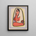 Woman with a Flower - Mikuláš Galanda — framed artwork on a wall