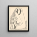 Femme avec un bouquet dans un vase - Mikuláš Galanda — framed artwork on a wall