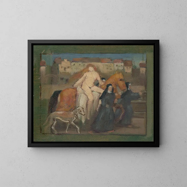 Lady Godiva - Milan Thomka Mitrovský — cuadro enmarcado en la pared