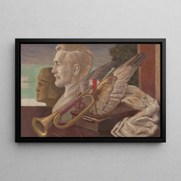 Naturaleza muerta simbólica - Milan Thomka Mitrovský — cuadro enmarcado en la pared