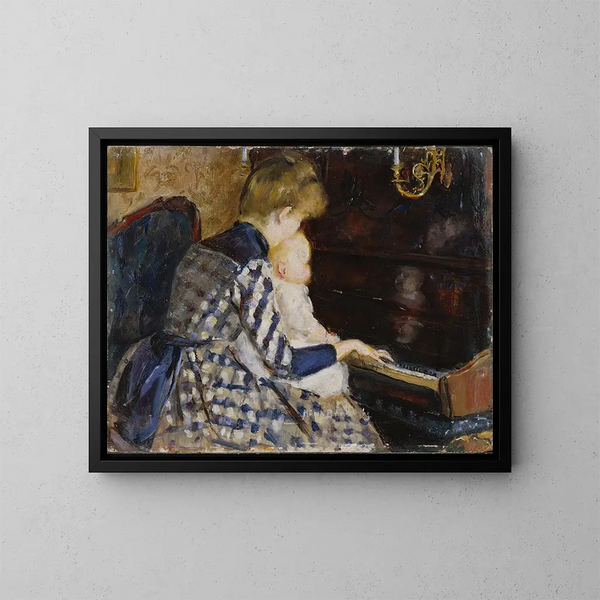 Al piano - Mina Carlson-Bredberg — cuadro enmarcado en la pared