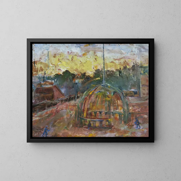 Amanecer en Södertälje - Mina Carlson-Bredberg — cuadro enmarcado en la pared