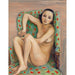 Reproducción del cuadro Modelo en una butaca verde - Nils Dardel