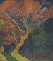 Wood painting with twisted tree - Mogens Ballin — artwork view