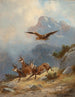 Chamois perseguido por un águila - Moritz Müller II — vista de la obra