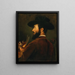 Self-portrait with a painter's palette - Moritz Stifter — framed artwork on a wall