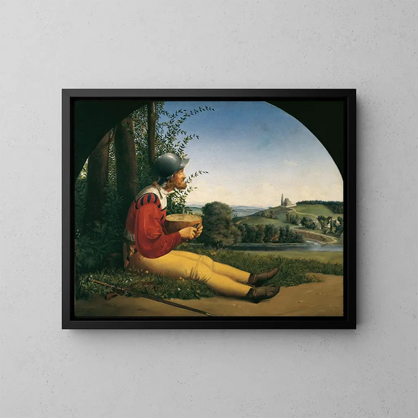 El cortador de pan - Moritz von Schwind — cuadro enmarcado en la pared