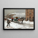 Milan, nieve en la ciudad - Mosè Bianchi — cuadro enmarcado en la pared