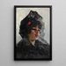 Retrato de Joven Mujer - Mosè Bianchi — cuadro enmarcado en la pared