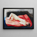 Nude on a Red Divan - Moïse Kisling — framed artwork on a wall