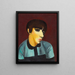 Retrato de Mme René Kisling - Moïse Kisling — cuadro enmarcado en la pared