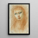 Retrato de Mujer - Moïse Kisling — cuadro enmarcado en la pared