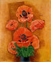 de jarrón de amapolas - Moïse Kisling — vista de la obra