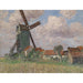 Reproducción del cuadro Molino de viento y pueblo en Bélgica - Alfred Zoff