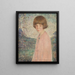Retrato de una joven - Murray Percival Bewley — cuadro enmarcado en la pared