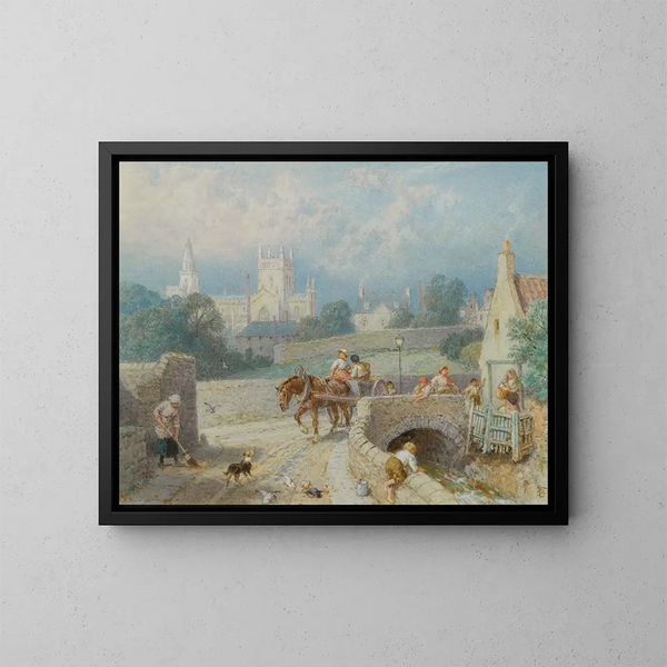 Abbey of Dunfermline - Myles Birket Foster — framed artwork on a wall