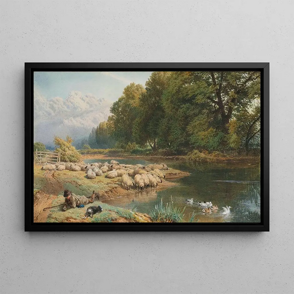 Myles Birket Foster - The shepherds watch.webp