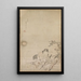 Puppies, Sparrows, and Chrysanthemums - Nagasawa Rosetsu — framed artwork on a wall