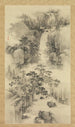 Landscape painting with waterfall - Nakabayashi Chikutō — artwork view