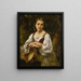Bohémienne con tambor - Narcisse Virgile Diaz de la Peña — cuadro enmarcado en la pared