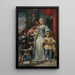 Woman with Dogs - Narcisse Virgile Diaz de la Peña — framed artwork on a wall