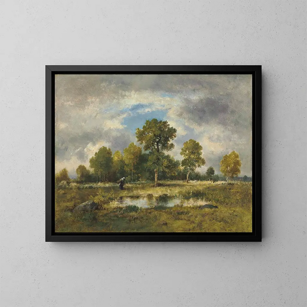 La Mare aux Viperes - Narcisse Virgile Diaz de la Peña — framed artwork on a wall