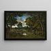 El base de Apremont, dos leñadoras cerca de dos charcos - Narcisse Virgile Diaz de la Peña — cuadro enmarcado en la pared