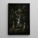 Landscape Path in the Woods - Narcisse Virgile Diaz de la Peña — framed artwork on a wall