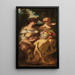 The Bouquet or Full of Flowers and Love - Narcisse Virgile Diaz de la Peña — framed artwork on a wall