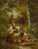 Repos de bohémiennes en forêt - Narcisse Virgile Diaz de la Peña — vista de la obra