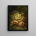 Still Life with White and Red Roses by Diaz de la Peña — framed art print on a wall
