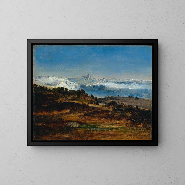 Les Pyrénées, le Pic du Midi de Bigorre - Narcisse Virgile Diaz de la Peña — framed artwork on a wall
