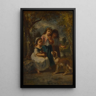 NarcisseVirgile Diaz de La Pea - Three Little Girls.webp