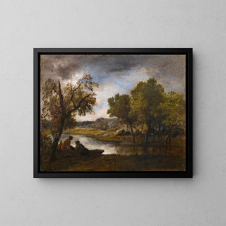 NarcisseVirgile Diaz de La Pea - Two bathers on the bank of a lake.webp